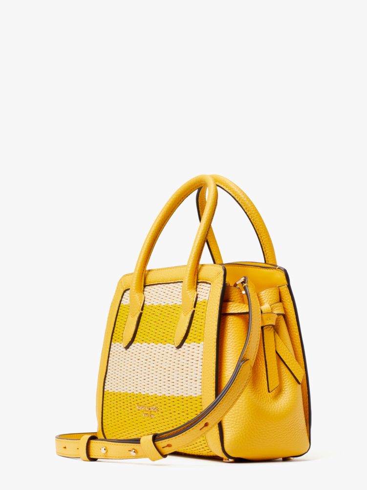 Kate Spade,Knott Striped Straw Mini Satchel,Mini,