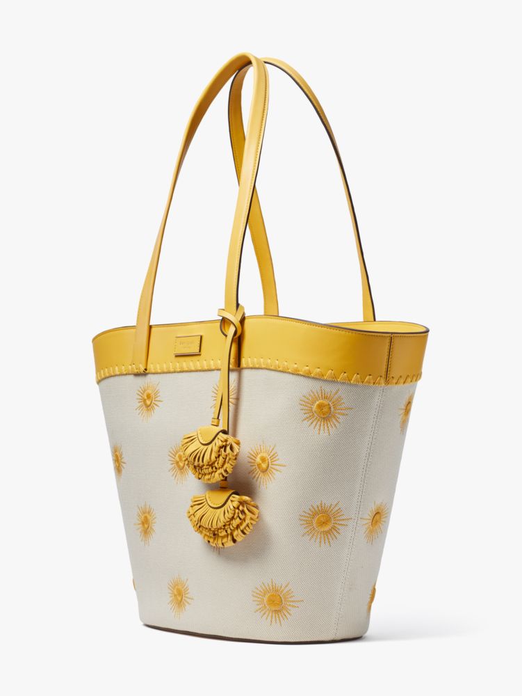 kate spade, Bags, Kate Spade New York Pier Sun Embroidered Canvas Tote Bag  Morning Light Multi