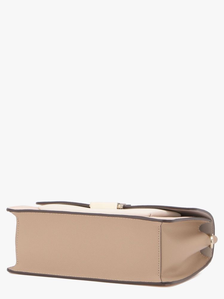Kate Spade,ヴォヤージュ カラーブロック スモール グレイン テクスチャード レザー ミディアム ショルダー バッグ,ﾛｰｽﾞ ｺﾞｰﾙﾄﾞ