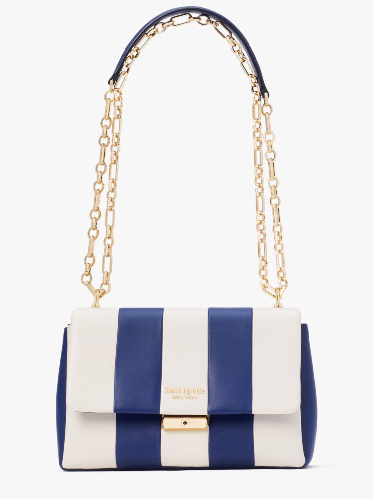 Kate spade blue 2025 and white striped purse