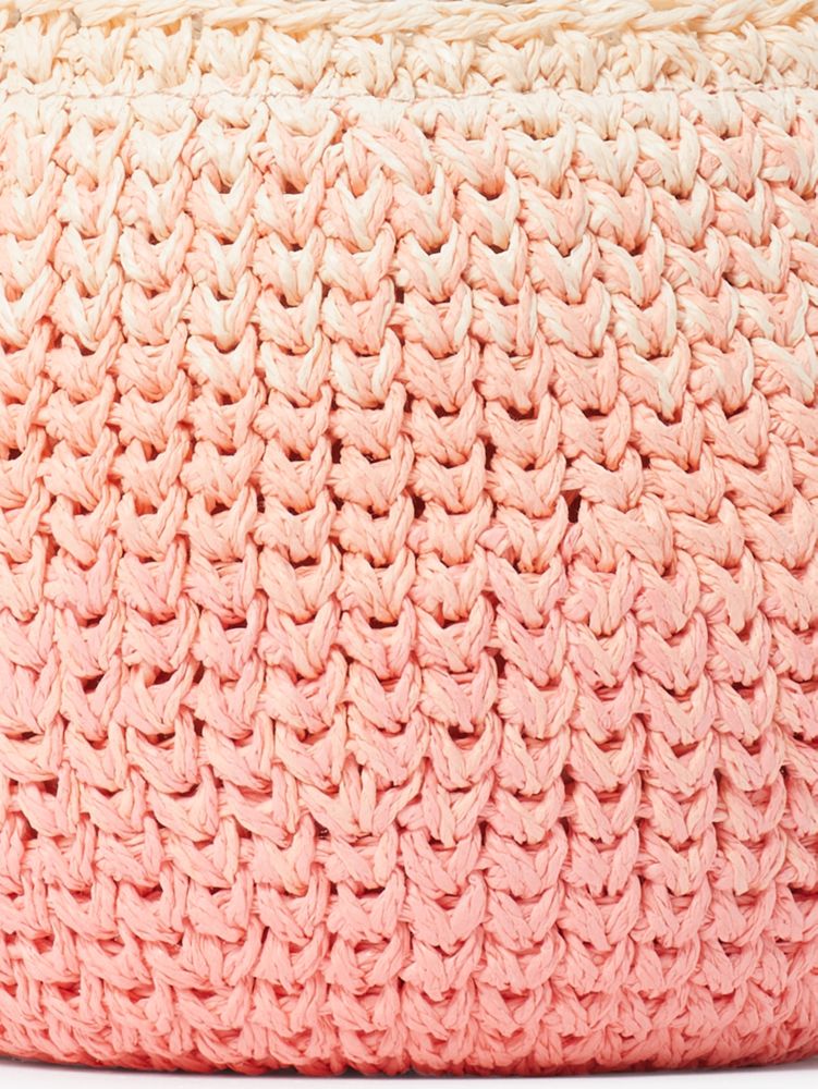 Kate Spade,ベリーニ ウーブン ラフィア 3D ピーチ クロスボディ,バッグ,グアバジュース
