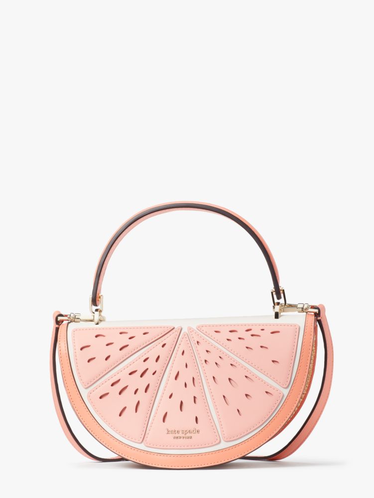 Kate Spade,Squeeze Wicker 3D Grapefruit Crossbody,Medium,