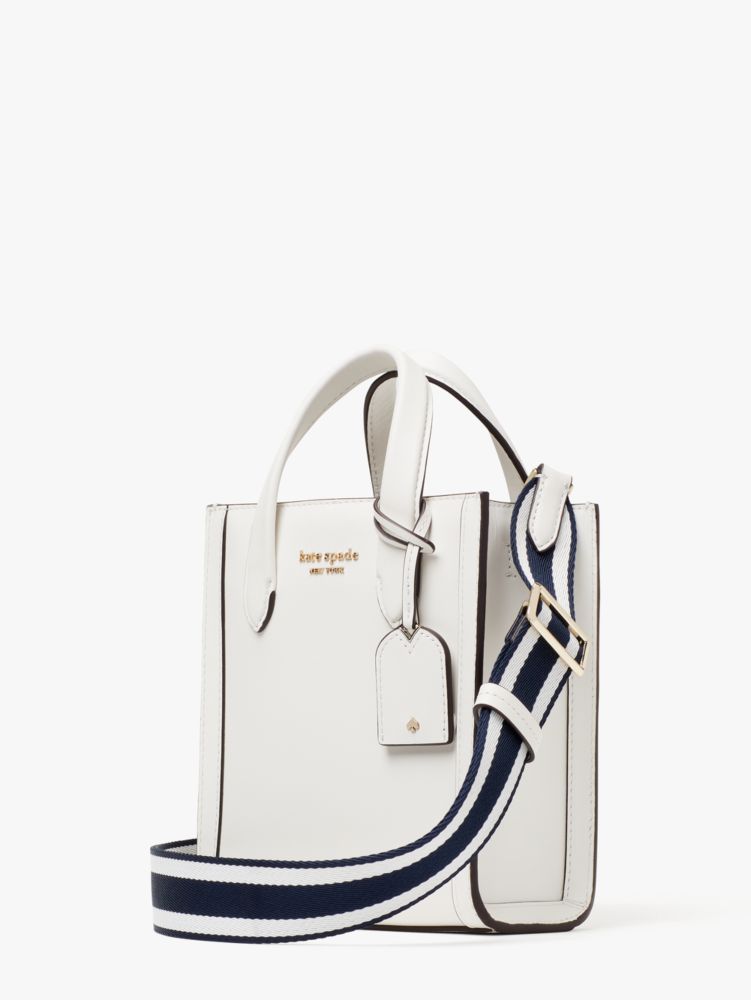 Kate Spade,マンハッタン スムース レザー ミニ トート,オプティックホワイト