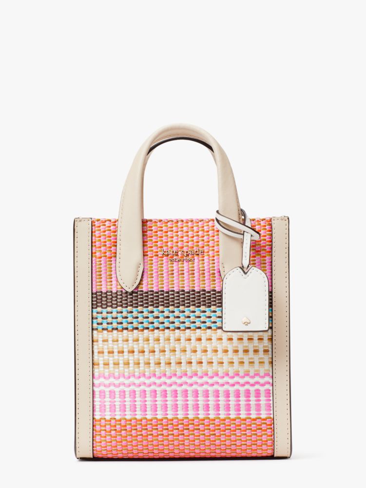 kate spade マンハッタン ウーブン ファブリックミニトート保存袋にシミ有り