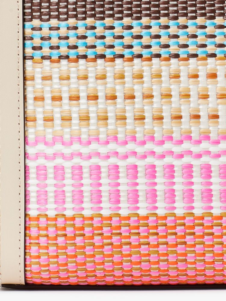 Kate Spade,マンハッタン ウーブン ストライプ ファブリック ミニ トート,ピンクマルチ