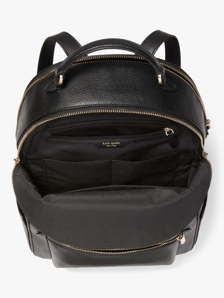 Kate spade cheap black backpack leather