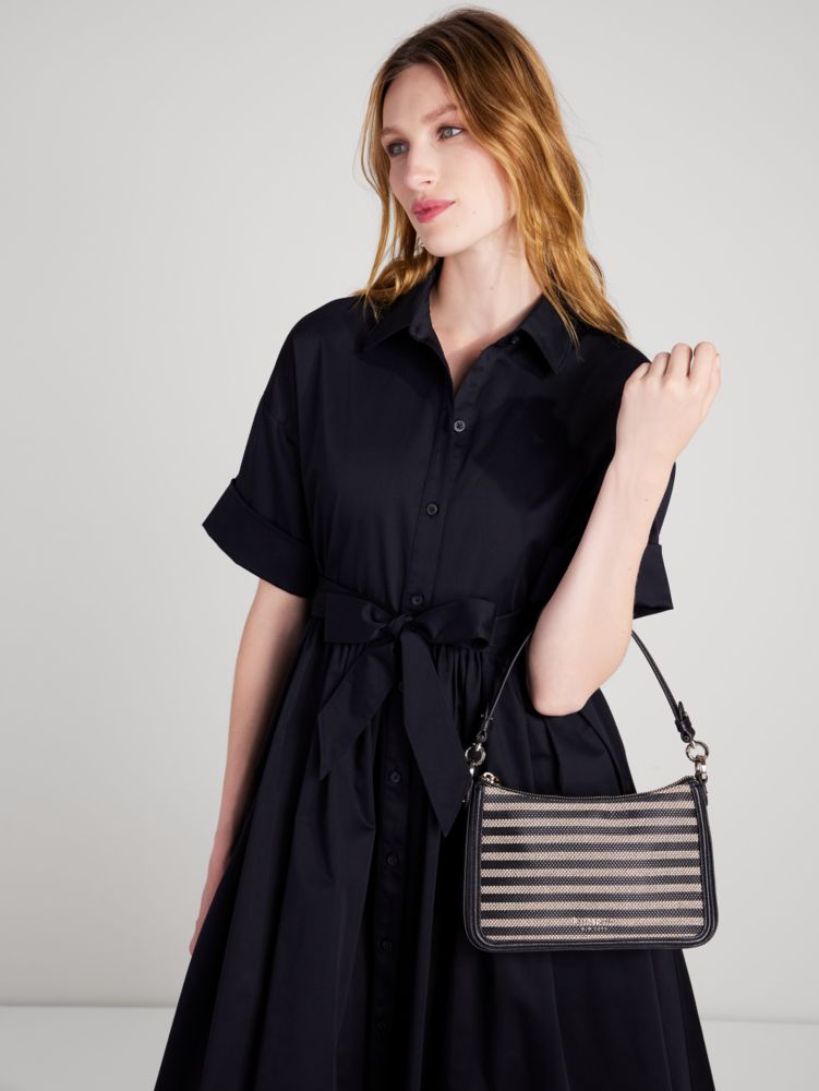 Kate Spade,Hudson Striped Medium Convertible Crossbody,crossbody bags,Medium,Casual,Black Multi