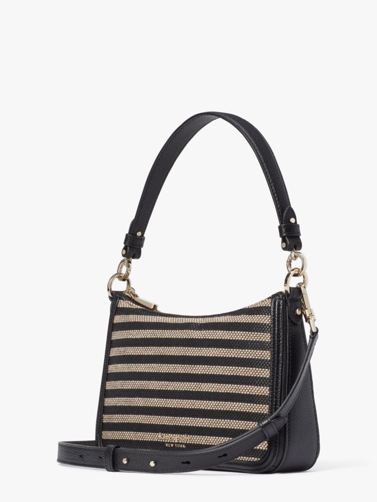 Kate Spade,Hudson Striped Medium Convertible Crossbody,crossbody bags,Medium,Casual,Black Multi