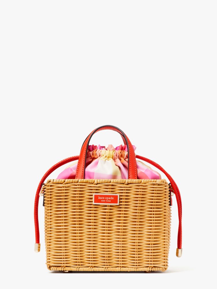 Kate spade sam wicker best sale lemon zest medium satchel