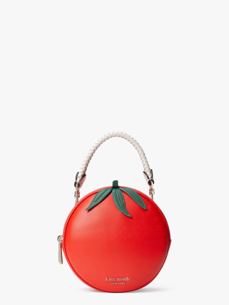Double Roma Tomato Smooth Leather Small Crossbody, , Product