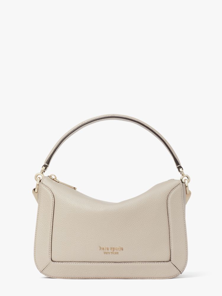 Kate Spade,クラッシュ ぺブル レザー ミディアム クロスボディ,バッグ,マッシュルームキャップ