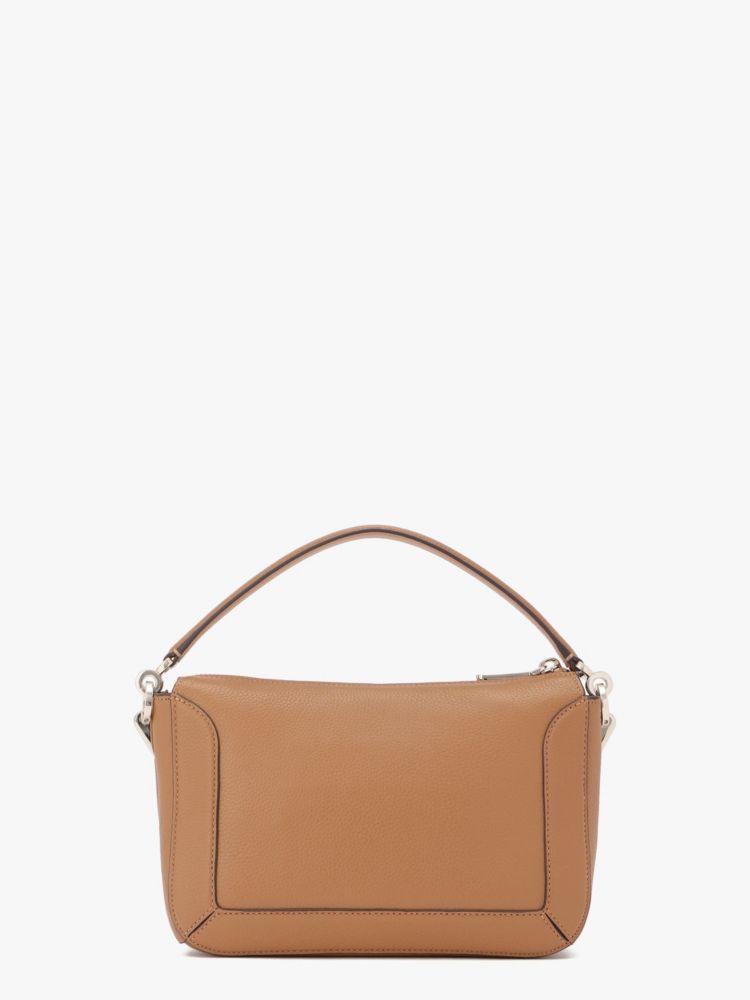 Kate Spade,クラッシュ ぺブル レザー ミディアム クロスボディ,バッグ,バンガローブラウン