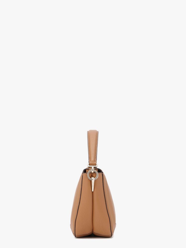 Kate Spade,クラッシュ ぺブル レザー ミディアム クロスボディ,バッグ,バンガローブラウン