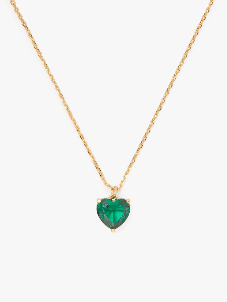 Kate Spade,my love may heart pendant,Emerald