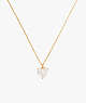 Kate Spade,my love april heart pendant,Clear/Gold