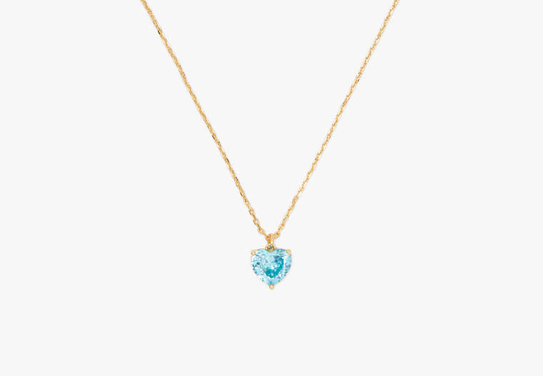 Kate Spade,my love march heart pendant,Aquamarine