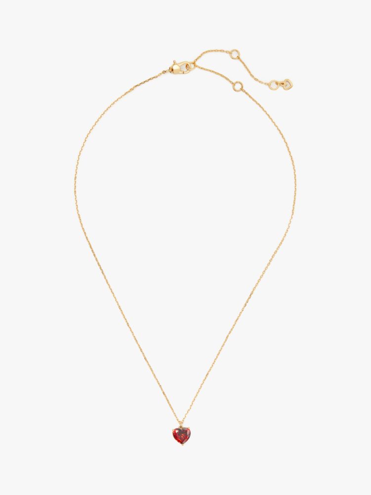 Kate Spade,my love january heart pendant,Garnet/Gold