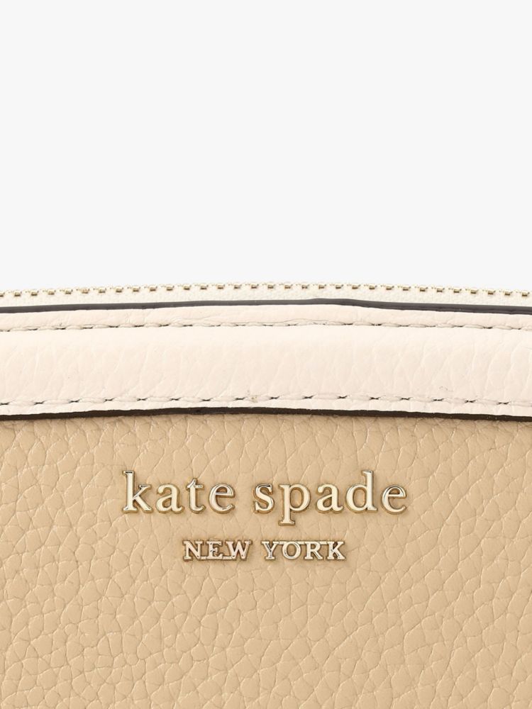 Kate Spade,ノット カラーブロック ぺブル レザー ジップ スリム ウォレット,ﾅﾁｭﾗﾙ