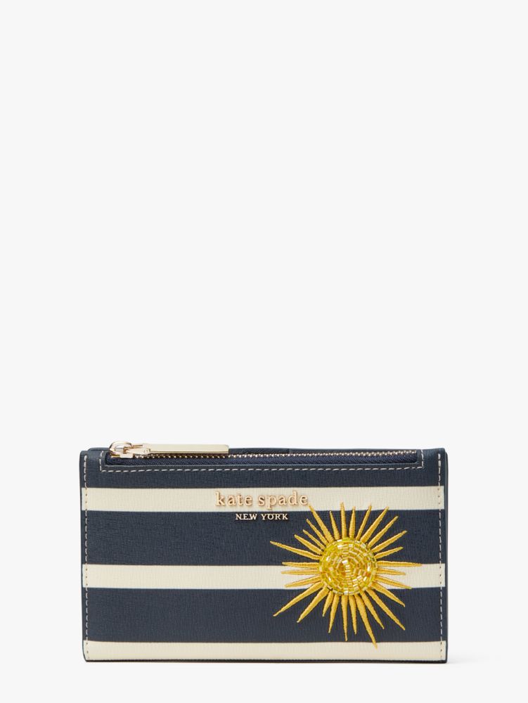 Sunkiss Embellished Small Slim Bifold Wallet | Kate Spade New York