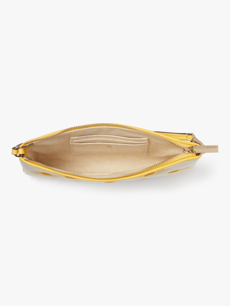 Kate Spade,Sunkiss Embroidered Canvas Sun Pouch Wristlet,