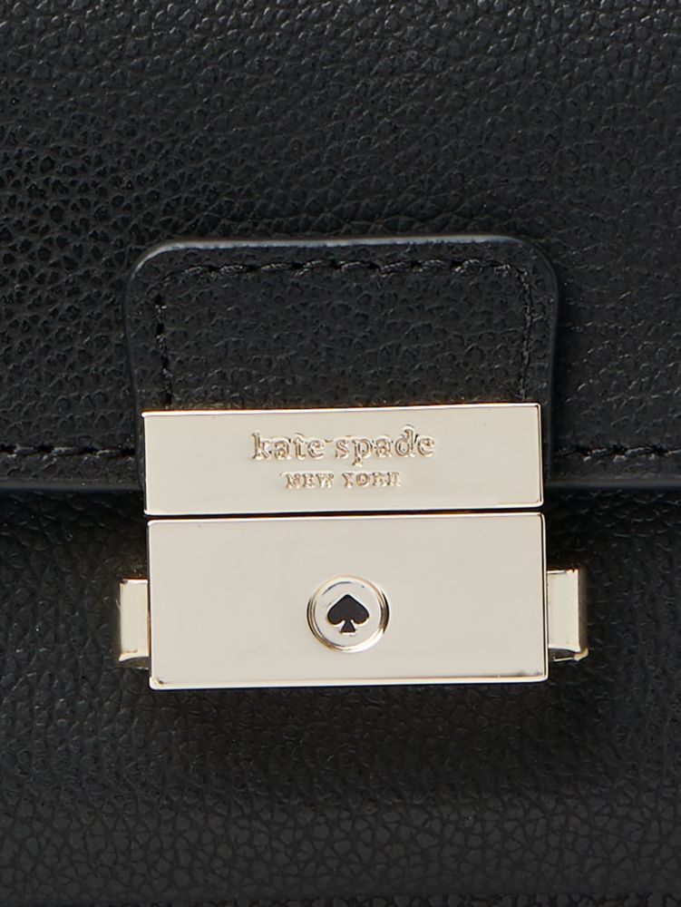 Kate Spade,ヴォヤージュ スモール グレイン テクスチャード レザー スモール バイフォールド ウォレット,ブラック