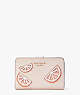 Kate Spade,Tini Embellished Compact Wallet,Pale Dogwood
