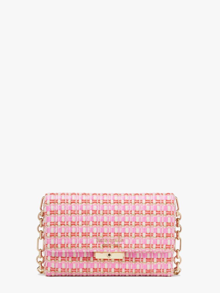 Kate Spade Carlyle Leather Wallet On Chain Bag in Pink