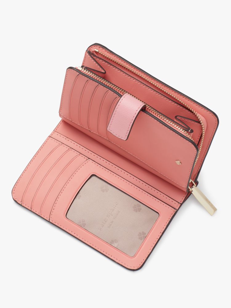 Kate Spade,スペンサー グレープフルーツ プリント PVC コンパクト ウォレット,財布小物,ピンクマルチ