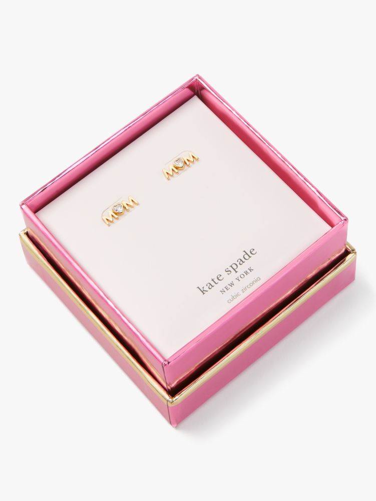 Love You, Mom Boxed Studs | Kate Spade New York