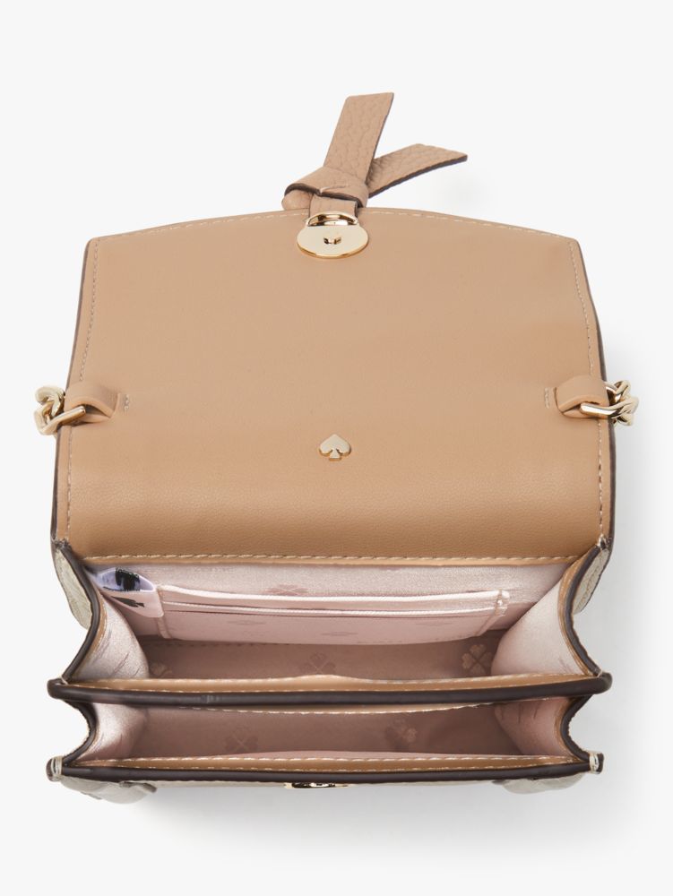 Kate Spade,ノット カラーブロック ぺブル レザー NS フォン クロスボディ,ﾅﾁｭﾗﾙ