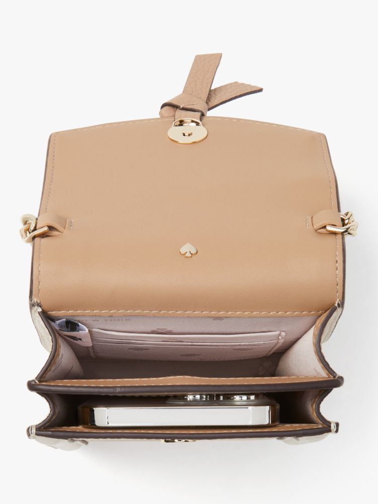 Kate Spade,ノット カラーブロック ぺブル レザー NS フォン クロスボディ,ﾅﾁｭﾗﾙ