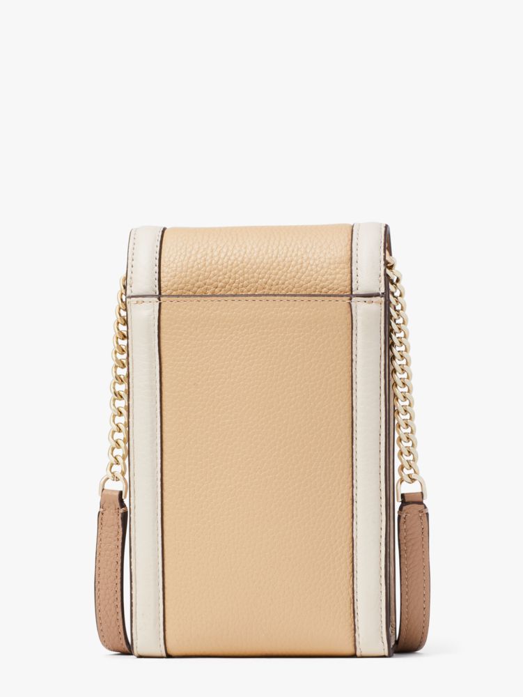 Kate Spade Morgan Color-blocked Saffiano Leather North/south Phone  Crossbody in Natural