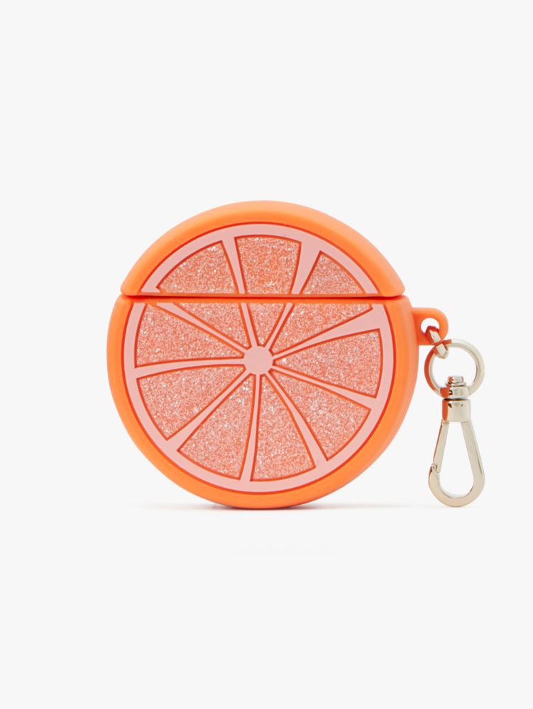 Kate Spade,TINI SILICONE GRAPEFRUIT AIRPOD CASE,Pink Multi