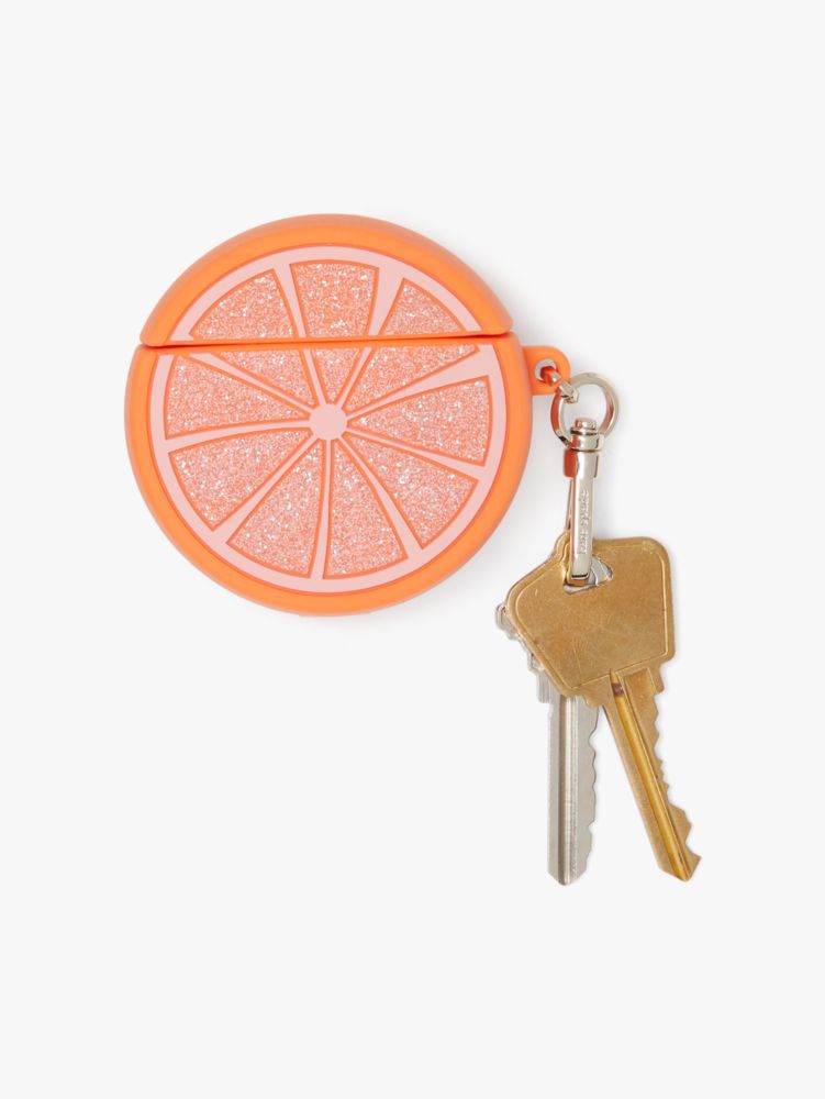 Kate Spade,TINI SILICONE GRAPEFRUIT AIRPOD CASE,Pink Multi