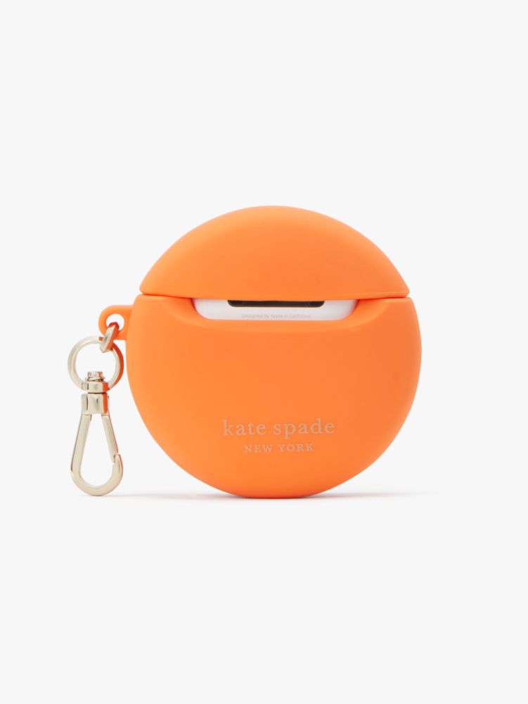 Kate Spade,Tini Silicone Grapefruit Airpod Case,