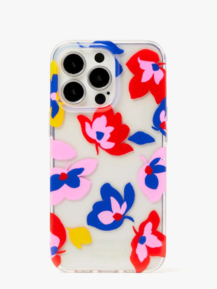 Kate Spade,Summer Floral iPhone 13 Pro Case,Clear Multi