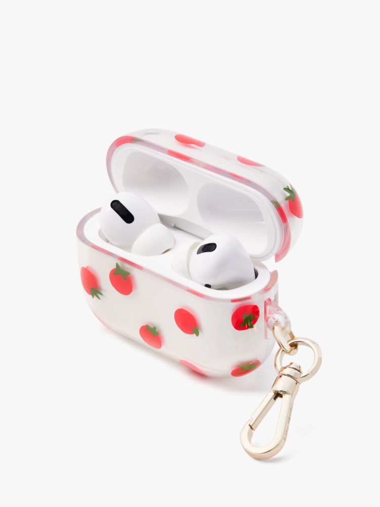 Kate Spade,Roma Tomato Airpods Pro Case,Bright Red