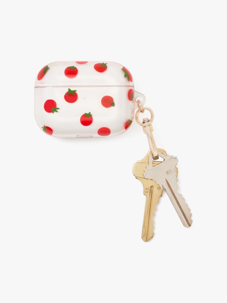 Kate Spade,Roma Tomato Airpods Pro Case,Bright Red