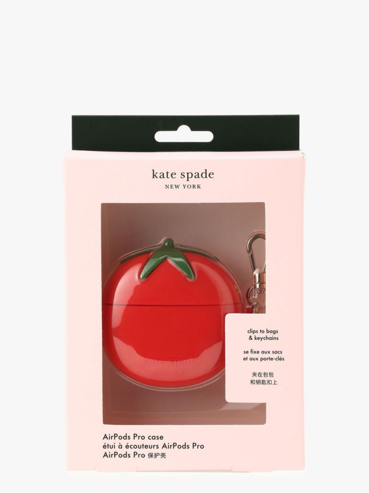 Kate Spade,ローマ シリコン トマト エアーポッズ PRO ケース,モバイルアクセサリー,