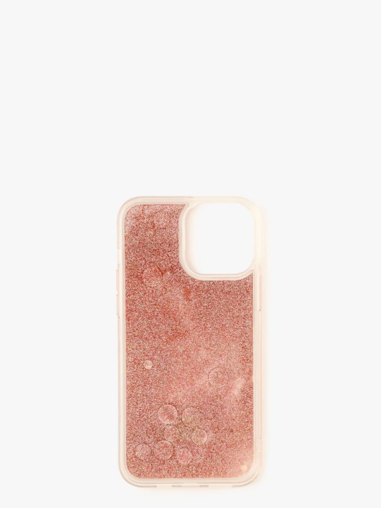 Kate Spade,ティニ リキッド グリッター カンパリ フォン ケース 13 pro max,iPhoneケース,ピーチマルチ