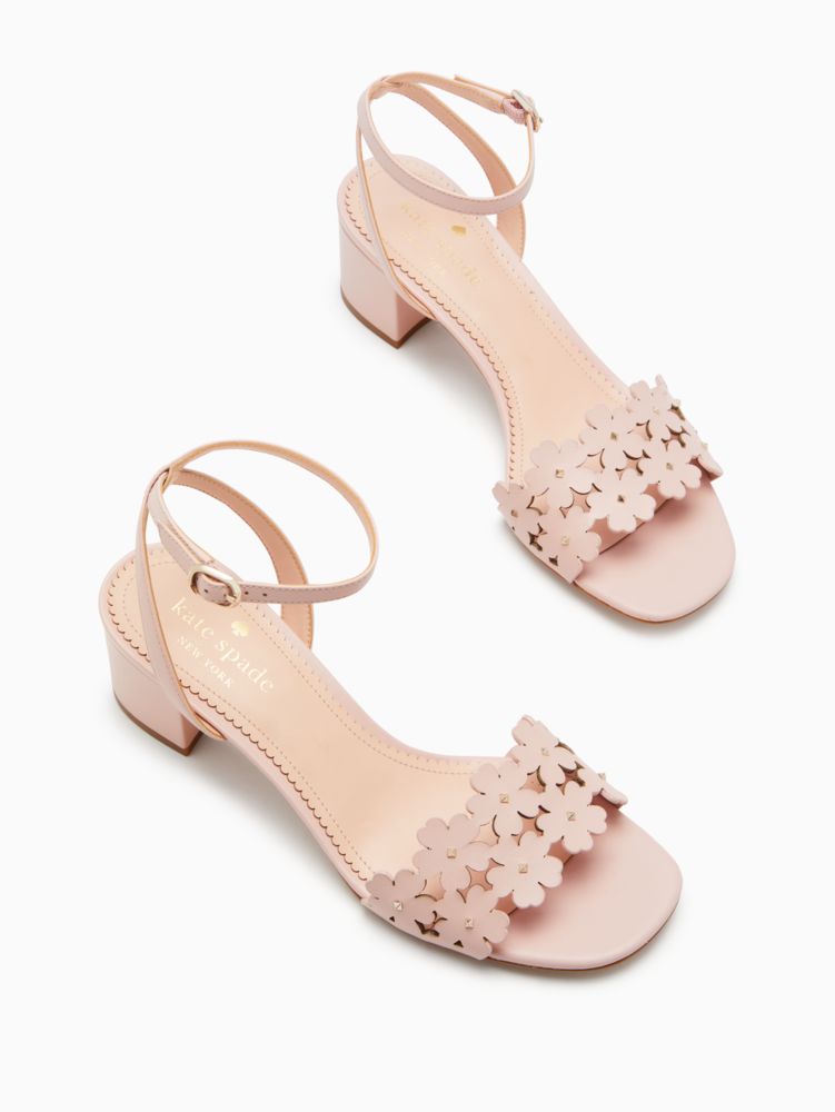 Kate Spade,Daisy Mid Sandal,Leather,Sandals,Studded,Perforated,Day Party,Blush