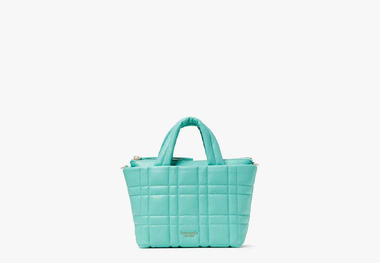 Kate Spade,Softwhere Quilted Leather Mini Tote,crossbody bags,Mini,Summer Rain image number 0