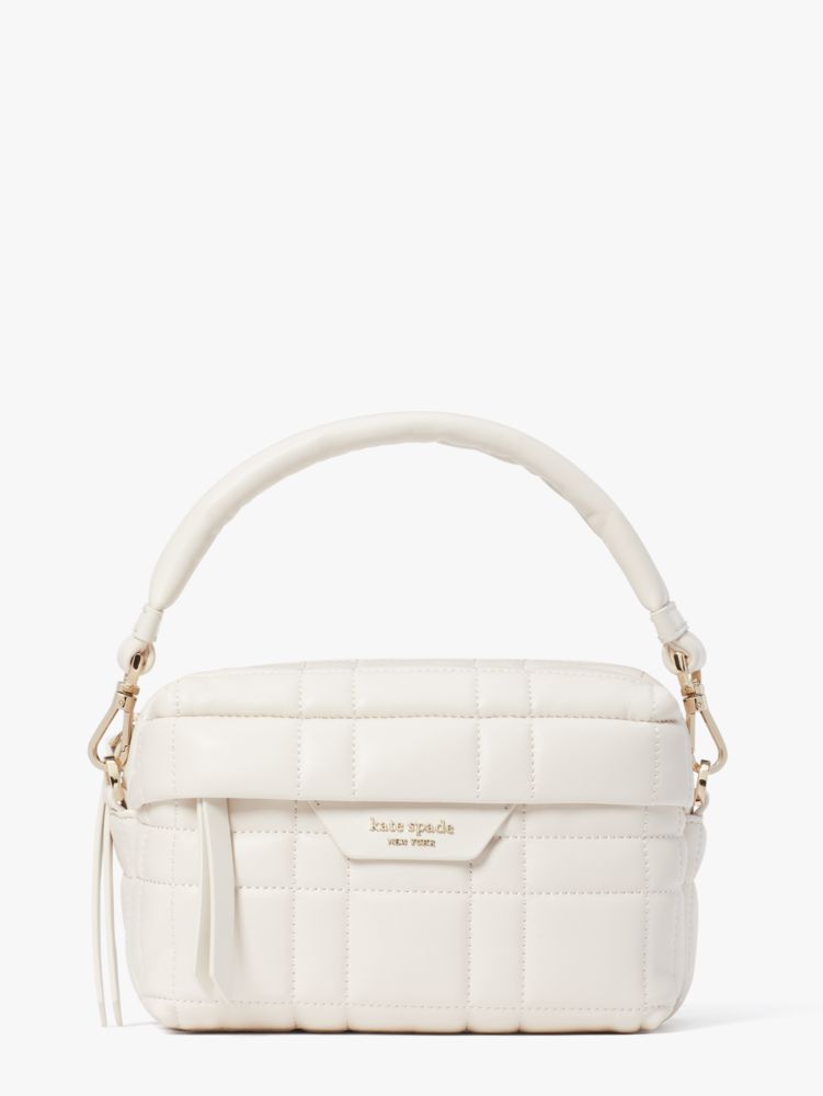 Kate Spade,ソフトウェア キルテッド レザー スモール クロスボディ,羊皮紙。