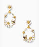 Kate Spade,dazzling daisies statement hoops,earrings,White Multi