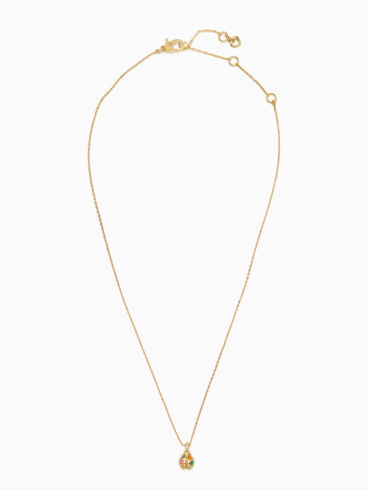 Kate Spade,nature walk ladybug mini pendant necklace,Gold Multi