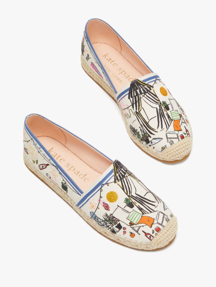 Kate spade white store espadrilles