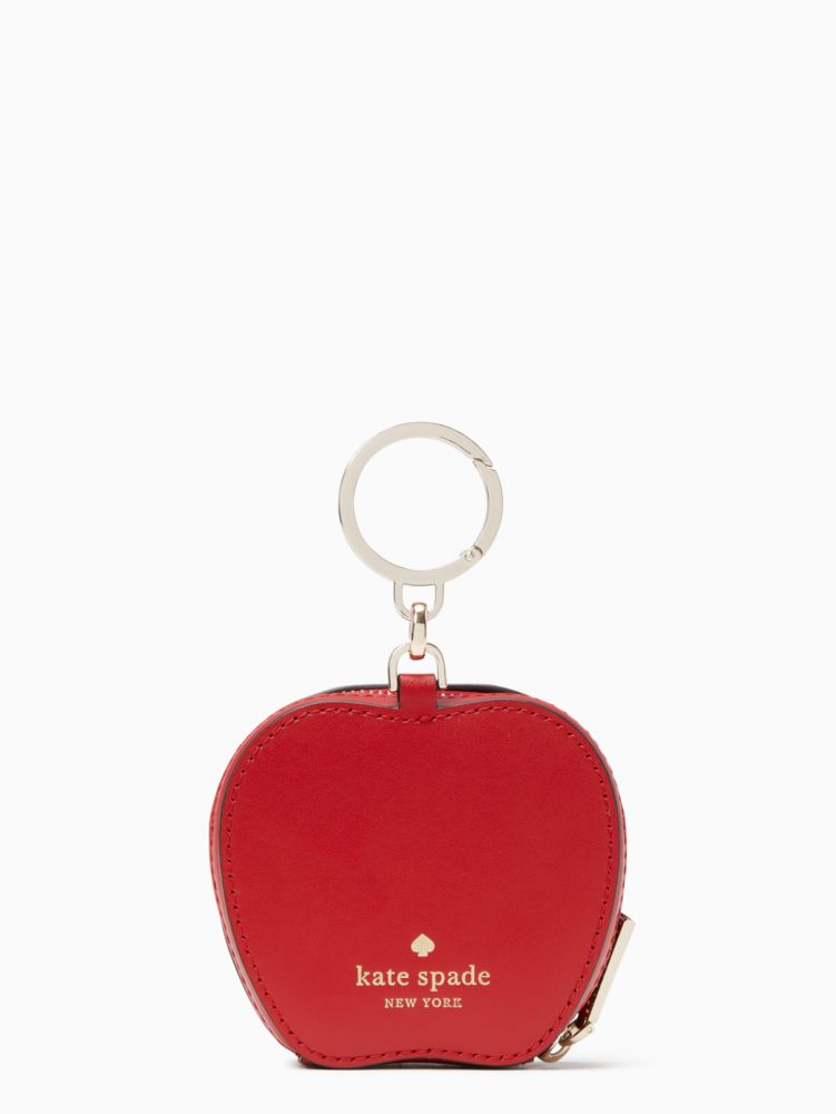 Kate Spade,honeycrisp sliced apple coin purse,Red Multi