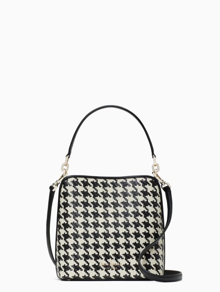 kate spade, Bags, Kate Spade Houndstooth Mini Compact Wallet Black White