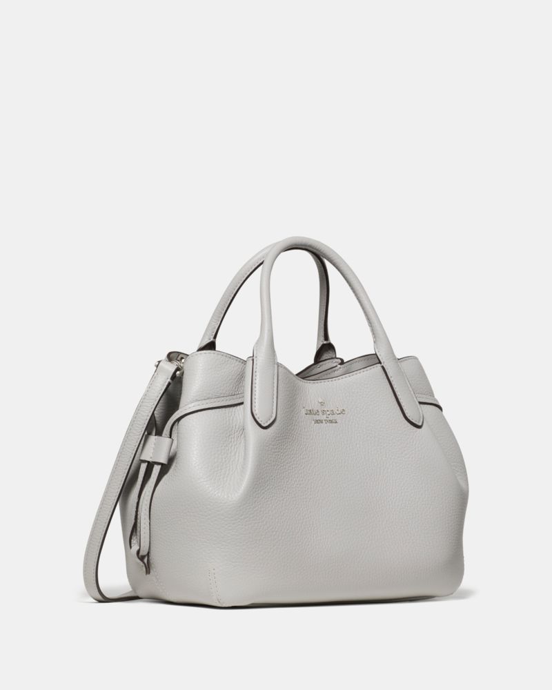 Kate Spade,Dumpling Small Satchel Bag,Lining Leather,Satchel,Metal,Pleats,Logo,Lined,Casual,