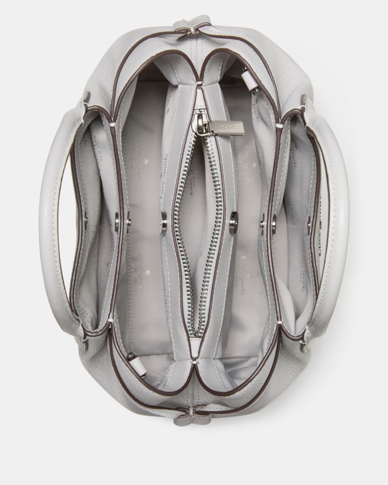 Kate Spade,Dumpling Small Satchel Bag,Lining Leather,Satchel,Metal,Pleats,Logo,Lined,Casual,